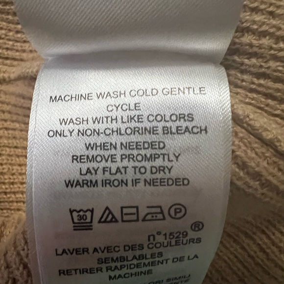 Ralph Lauren women’s tan waffle knit 100% cotton hoodie hooded sweater - Picture 7 of 7